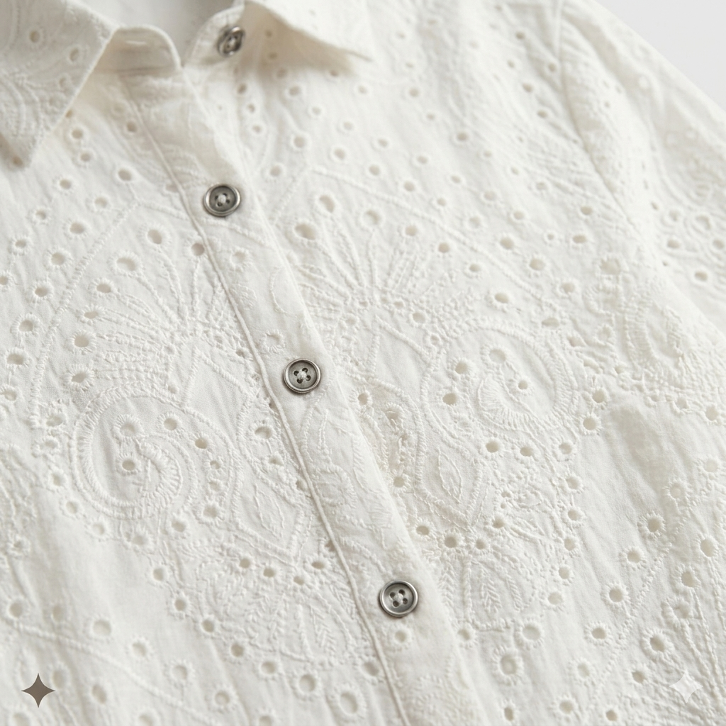 femme Ivory Eyelet Broderie Anglaise Co-ord Set - photo 2