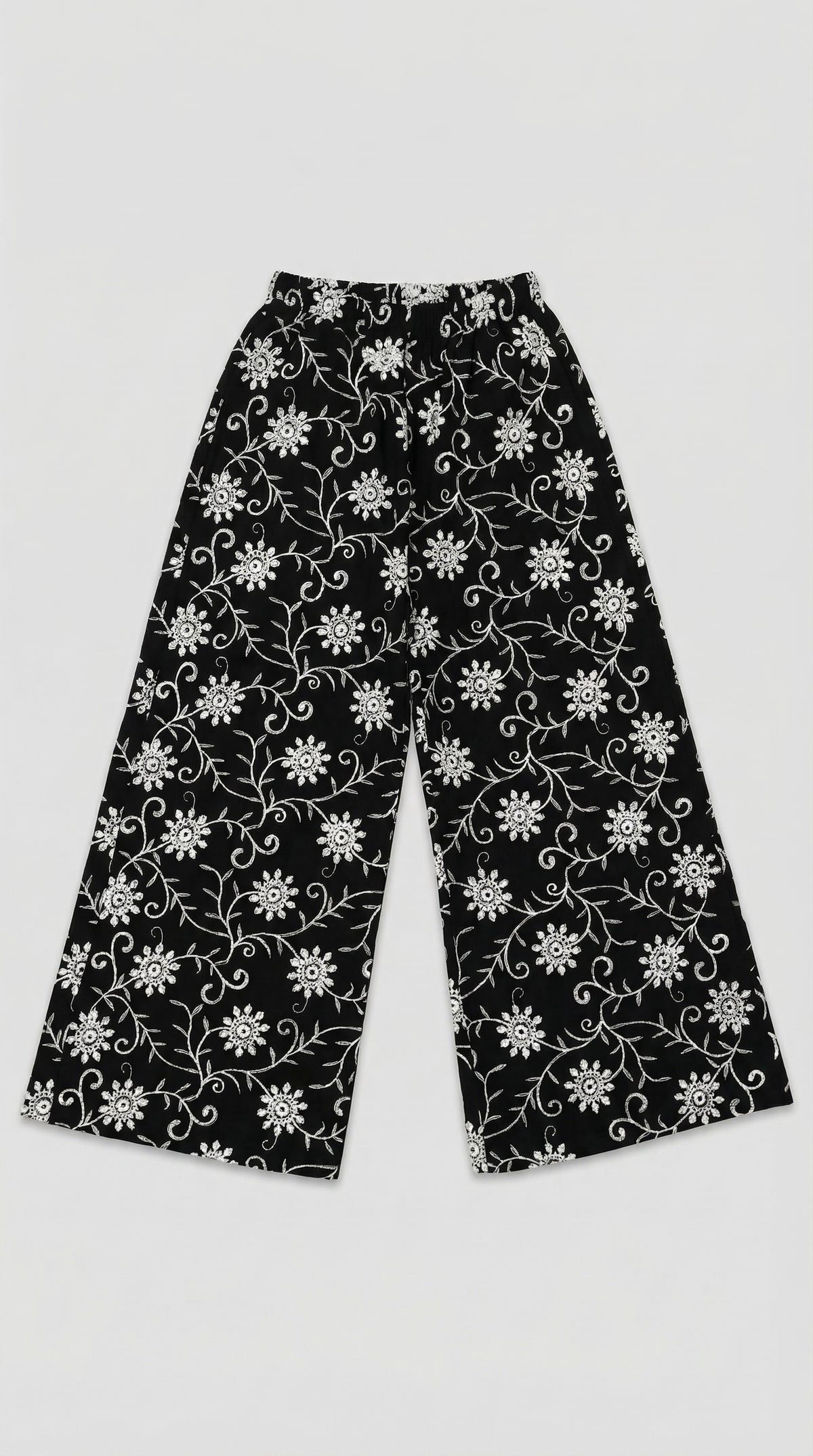Black Embroidered Co-ord Set , Clearance